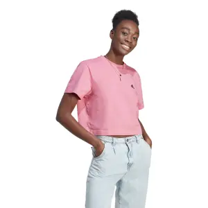 Camiseta crop bordada de mujer adidas Varsity Scribble image-1