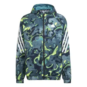 Veste de survêtement à capuche imprimé intégral adidas Future Icons image-0