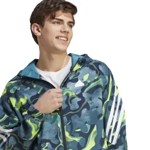 Veste de survêtement à capuche imprimé intégral adidas Future Icons image-5