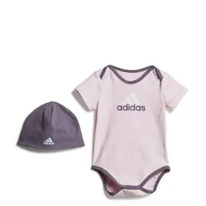 Baby bodysuit and bonnet gift set adidas Essentials Big Logo image-0