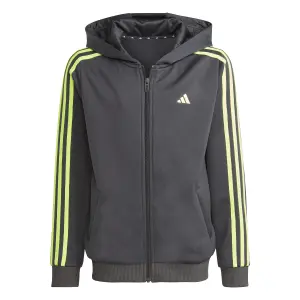 Sudadera con capucha y cremallera infantil adidas Train Essentials Aeroready 3-Stripes image-1