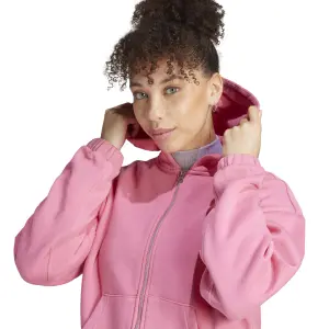 Damen-Sweatshirt mit Integral-Kapuze mit Reißverschluss aus verwaschenem Molton adidas All SZN image-6