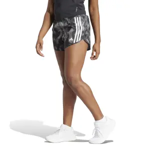 Bedrukte damesshort adidas Own the Run 3 Stripes image-1