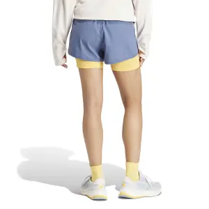 Pantalón corto 2 en 1 mujer adidas Own the Run 3 Stripes image-3
