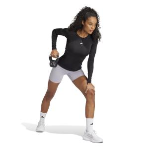 Camiseta de manga larga para mujer adidas Techfit image-4