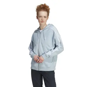 Oversize Kapuzen-Sweatshirt mit durchgehendem Reißverschluss für Damen adidas Essentials 3 Stripes Frech Terry image-1