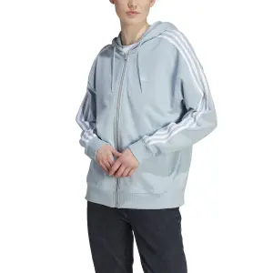 Oversize Kapuzen-Sweatshirt mit durchgehendem Reißverschluss für Damen adidas Essentials 3 Stripes Frech Terry image-2
