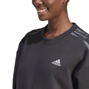 Women's floral 3-stripe fleece sweater dress adidas image-5