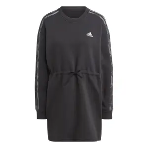 Women's floral 3-stripe fleece sweater dress adidas image-0