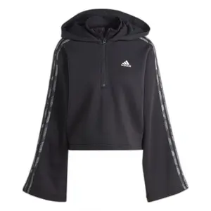 Felpa in pile a cappuccio da donna Adidas Floral Graphic 3-Stripes image-0