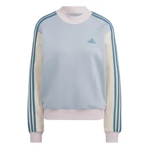 Felpa da donna con mezzo collo in pile adidas Essentials 3-Stripes image-0