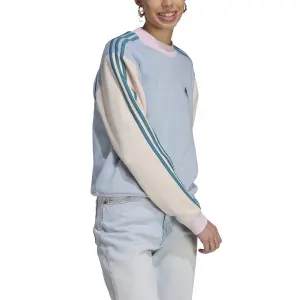 Felpa da donna con mezzo collo in pile adidas Essentials 3-Stripes image-3