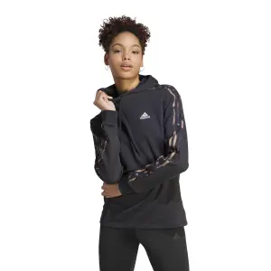Dames Hoodie adidas Vibrant Print 3-Stripes image-1