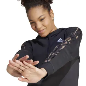 Dames Hoodie adidas Vibrant Print 3-Stripes image-5