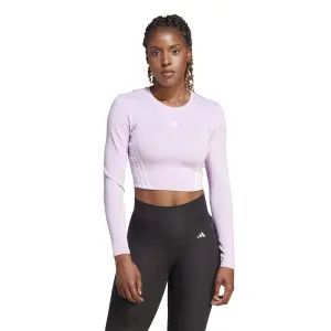 Camiseta manga larga mujer adidas Aeroready Hyperglam image-1