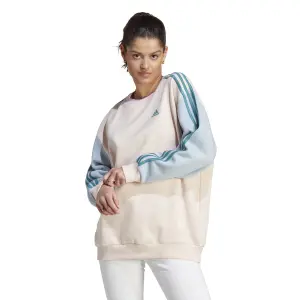 Sudadera polar oversize de mujer adidas Essentials 3-Stripes image-1