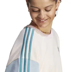 Sudadera polar oversize de mujer adidas Essentials 3-Stripes image-4