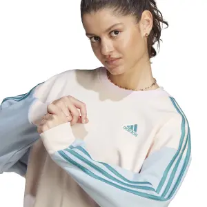 Sudadera polar oversize de mujer adidas Essentials 3-Stripes image-5