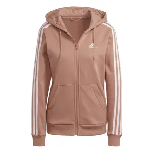 Felpa con cappuccio da donna adidas Essentials 3 Stripes image-0