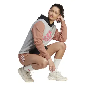 Felpa con cappuccio in pile donna adidas Essentials Boyfriend image-4