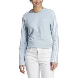 Camiseta de manga larga para mujer adidas Essentials 3-Stripes image-3