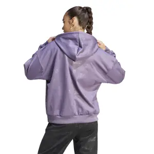 Sudadera con capucha para mujer adidas Embossed Monogram Fleece image-4