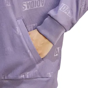 Sudadera con capucha para mujer adidas Embossed Monogram Fleece image-6