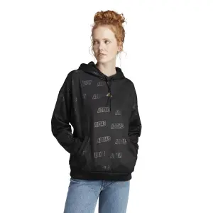 Damen-Sweatshirt mit Fleece-Kapuze mit geprägtem Monogramm adidas image-1