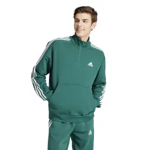 Felpa con 1/4 di cerniera adidas Essentials Fleece 3-Stripes image-2