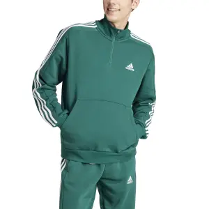 Felpa con 1/4 di cerniera adidas Essentials Fleece 3-Stripes image-3