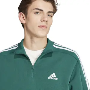 Felpa con 1/4 di cerniera adidas Essentials Fleece 3-Stripes image-6