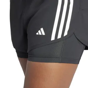 Short da donna 2 in 1 adidas Own the Run 3 Stripes image-4
