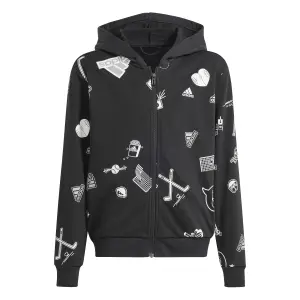 Hooded sweatshirt with zipper adidas Brand Love image-0