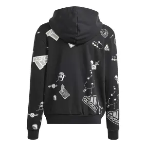 Hooded sweatshirt with zipper adidas Brand Love image-1