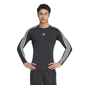 Kompressionstrikot mit langen Ärmeln adidas Techfit 3-Stripes image-1