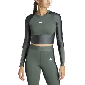 Crop-Trikot mit langen Ärmeln, Damen adidas Hyperglam Shine image-4