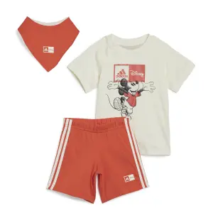 Conjunto de camiseta, culotte y babero para bebé adidas Disney Mickey Mouse image-0