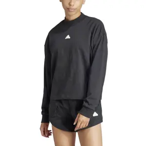 Damska bluza frotte o luźnym kroju adidas image-3
