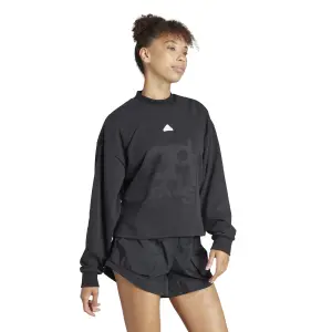 Damska bluza frotte o luźnym kroju adidas image-2