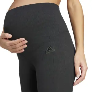 Women's 7/8 high-waisted ribbed maternity leggings adidas image-4
