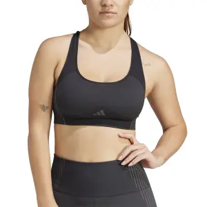 Brassière de maintien léger en tricot femme adidas image-3