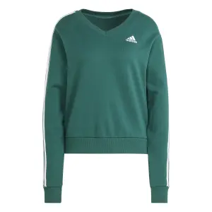Women's v-neck sweatshirt adidas Essentials 3 Stripes image-0