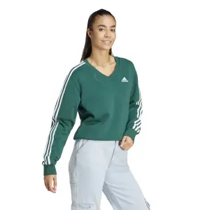 Women's v-neck sweatshirt adidas Essentials 3 Stripes image-2
