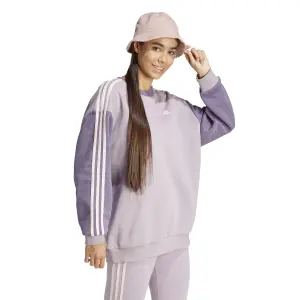 Felpa in pile a 3 strisce da donna adidas Essentials Oversized image-3