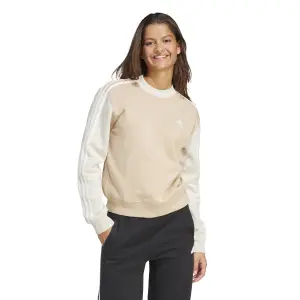 Felpa donna in cotone a mezzo collo adidas Essentials 3-Stripes image-1