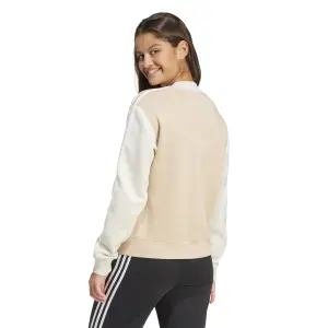 Felpa donna in cotone a mezzo collo adidas Essentials 3-Stripes image-4