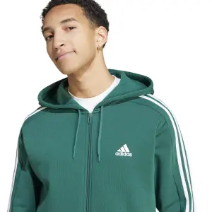 Fleece-sweatshirt med fuld lynlås adidas Essentials 3-Stripes image-4