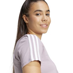 T-shirt slim-fit de mulher adidas Essentials 3-Stripes image-5