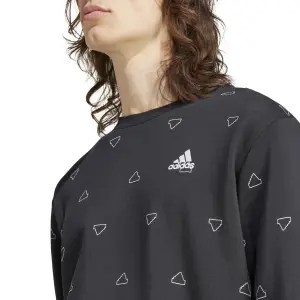 Felpa con scollo rotondo adidas Seasonal Essentials Monogram Graphic image-5
