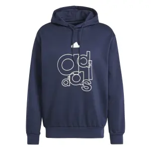 Sweatshirt med hætte adidas Graphic Print Fleece image-0